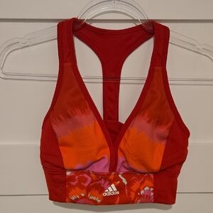 Adidas x Farm Rio Women’s Red & Orange Racerback Sports Bra
